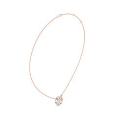 Bezel Set Solitaire Necklace - Round Cut