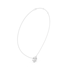 Bezel Set Solitaire Necklace - Round Cut