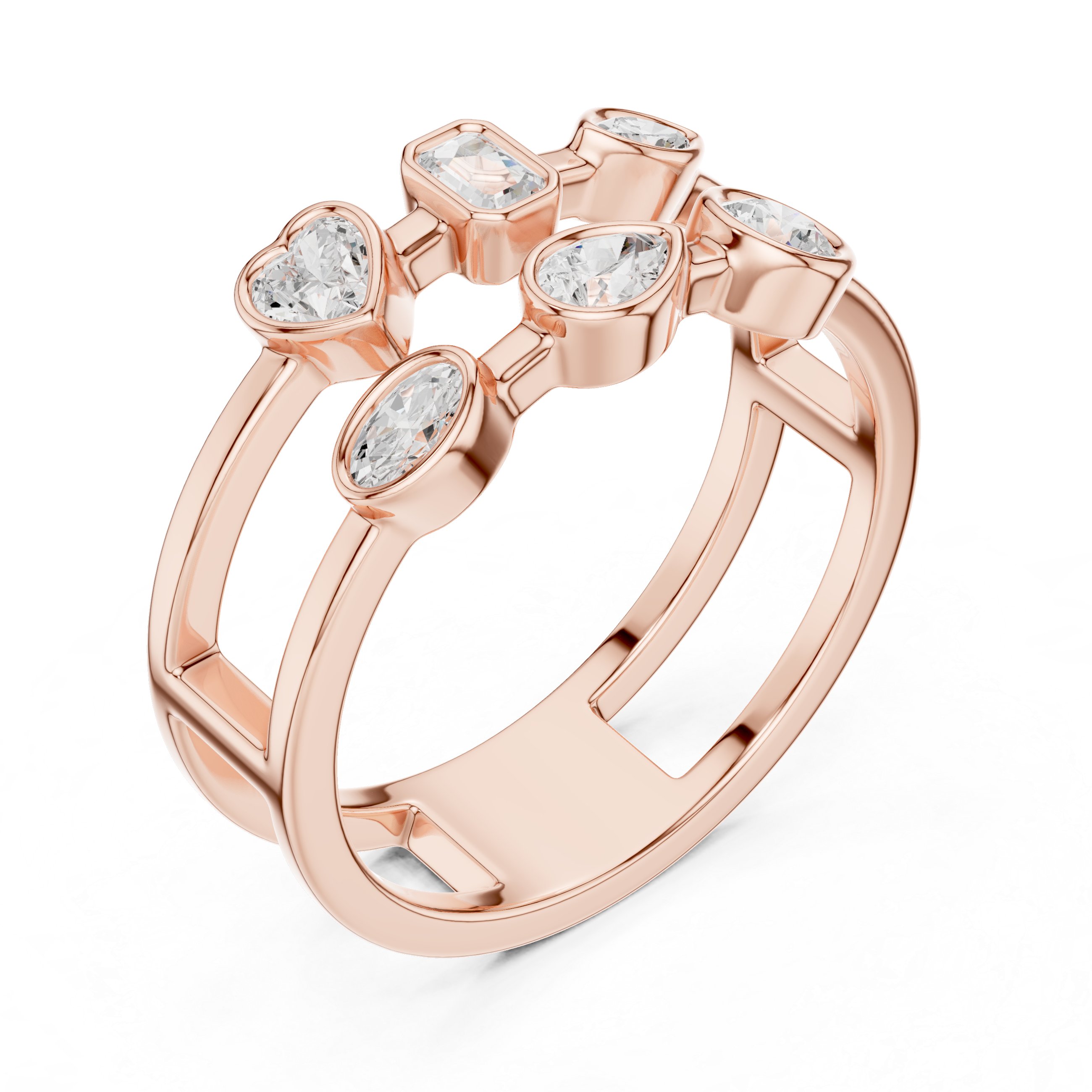 Parallel Glow Cocktail Ring