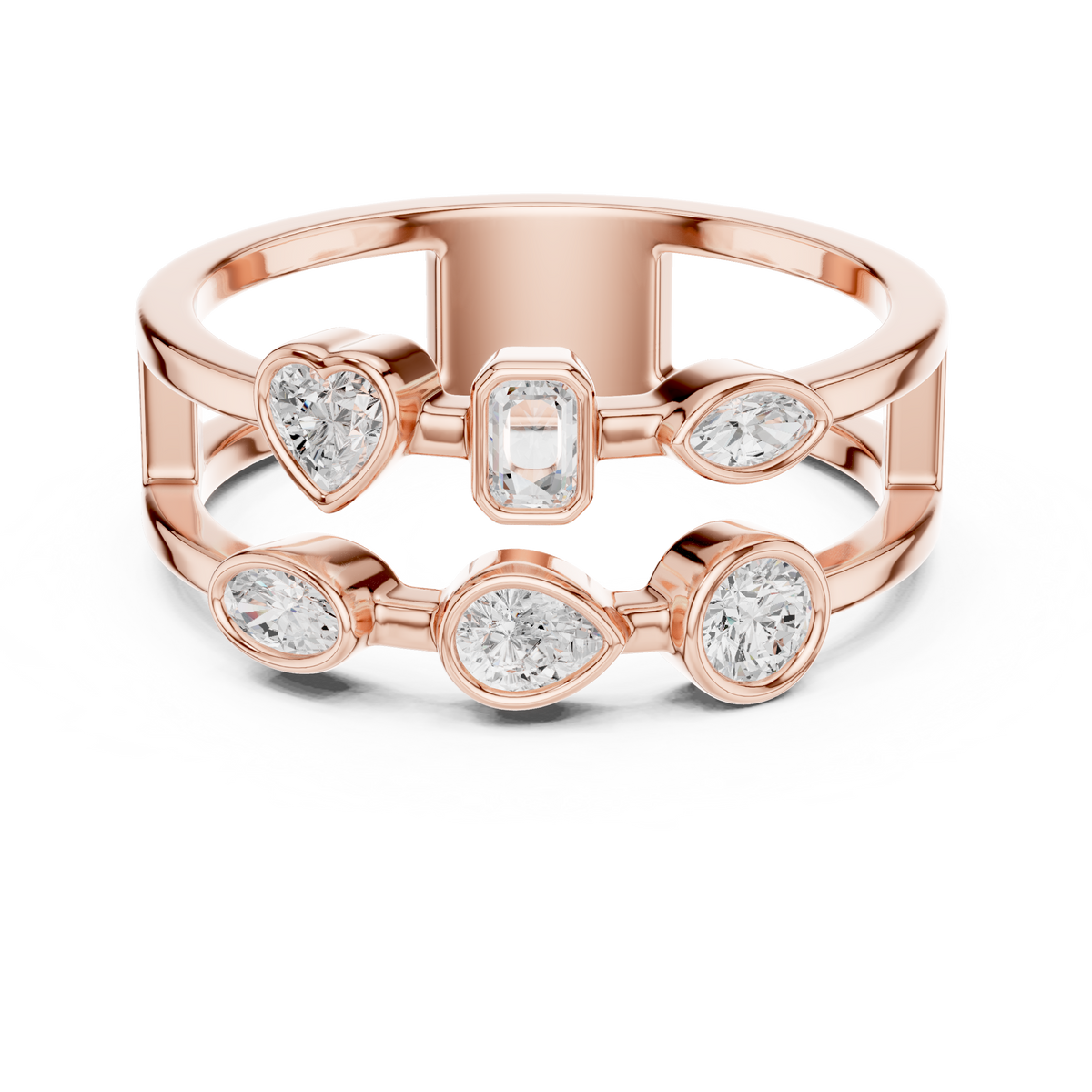 Parallel Glow Cocktail Ring