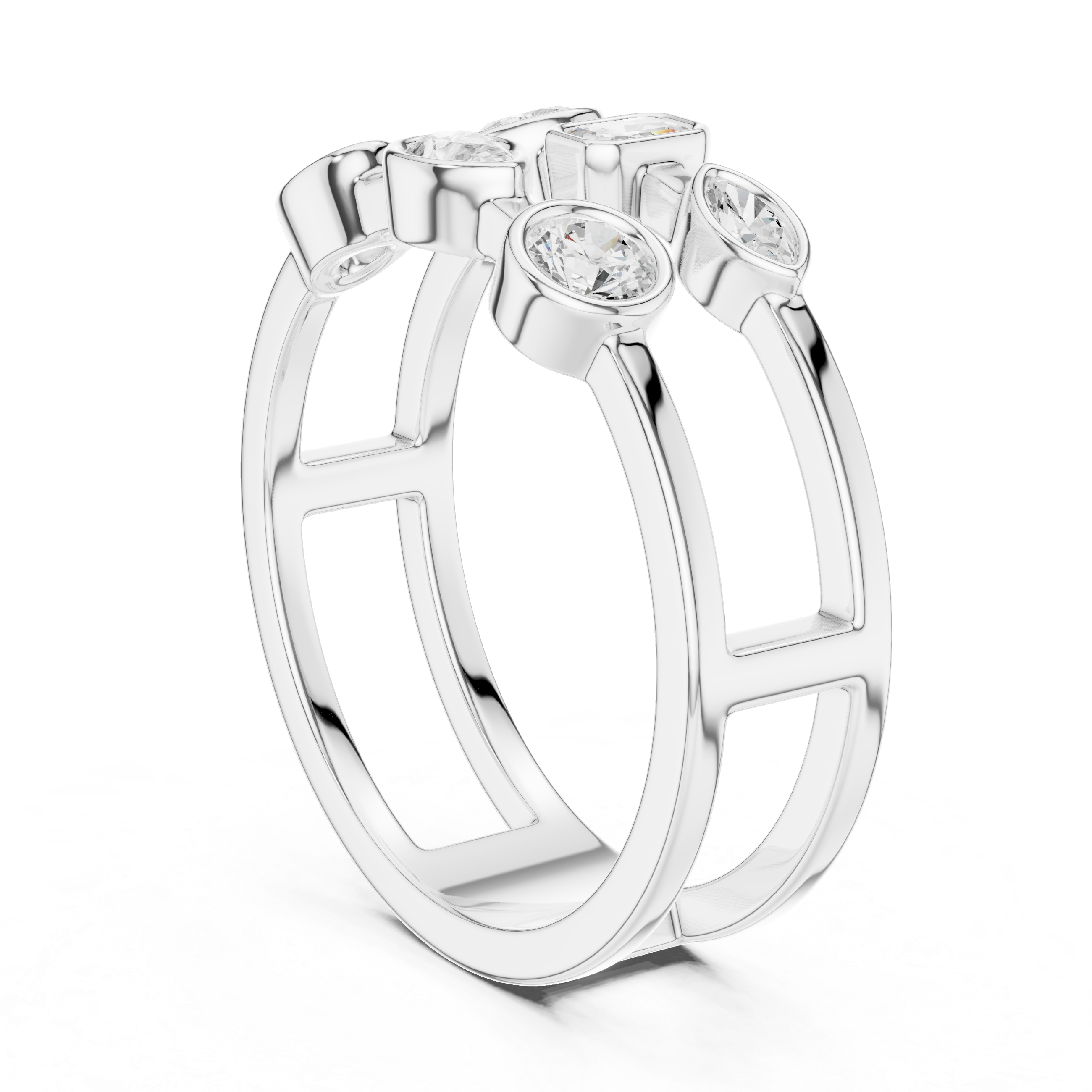 Parallel Glow Cocktail Ring