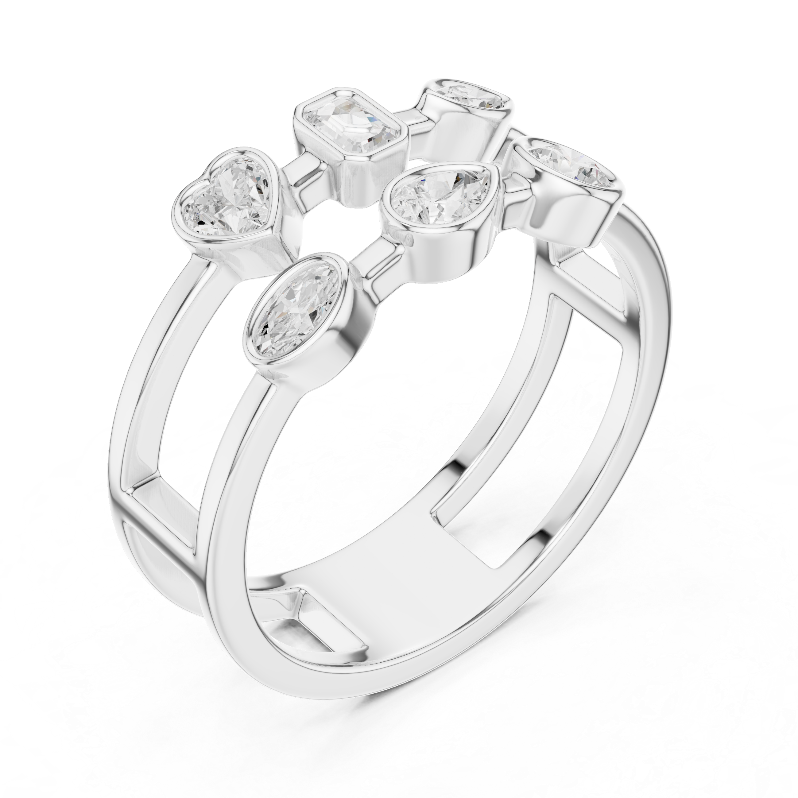 Parallel Glow Cocktail Ring