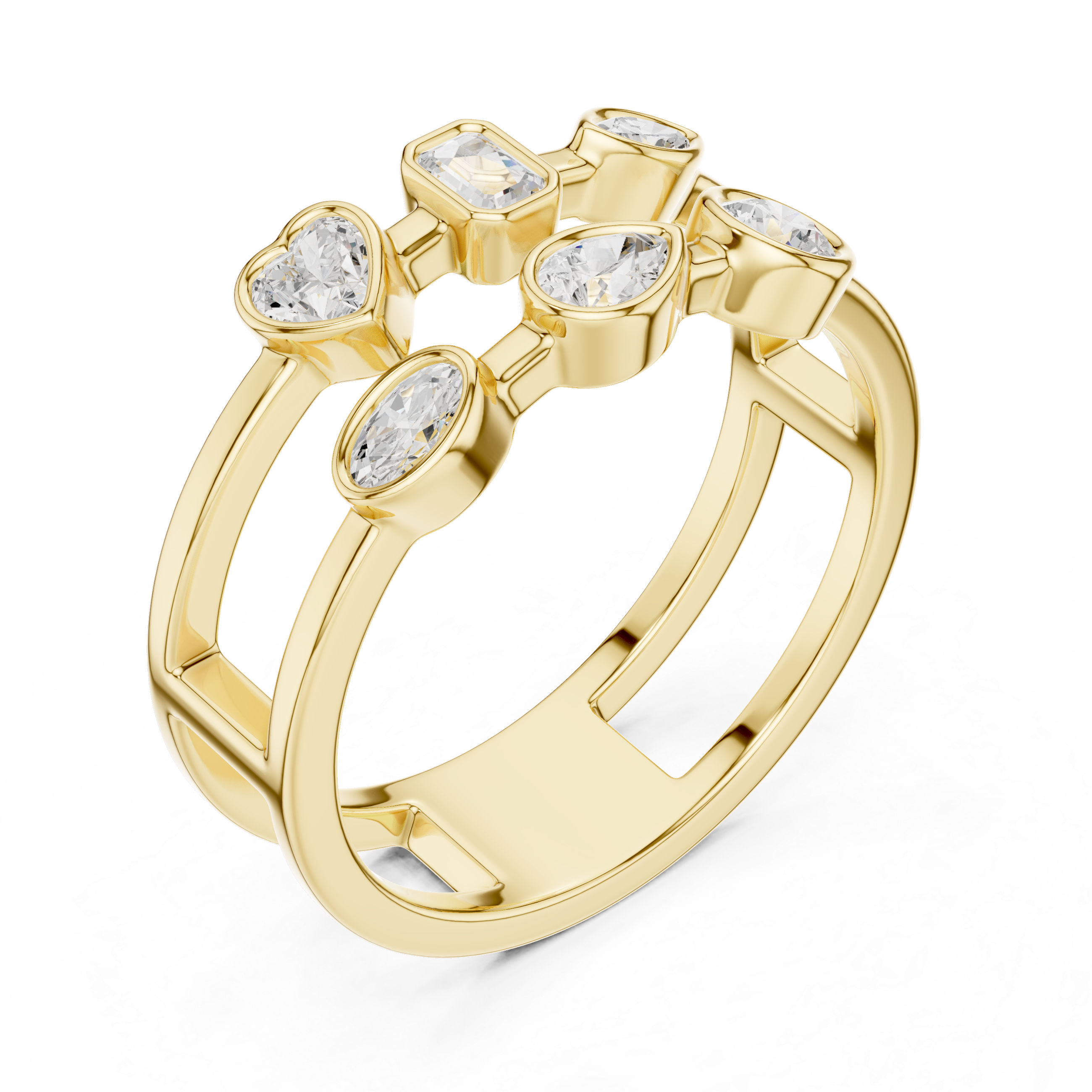 Parallel Glow Cocktail Ring