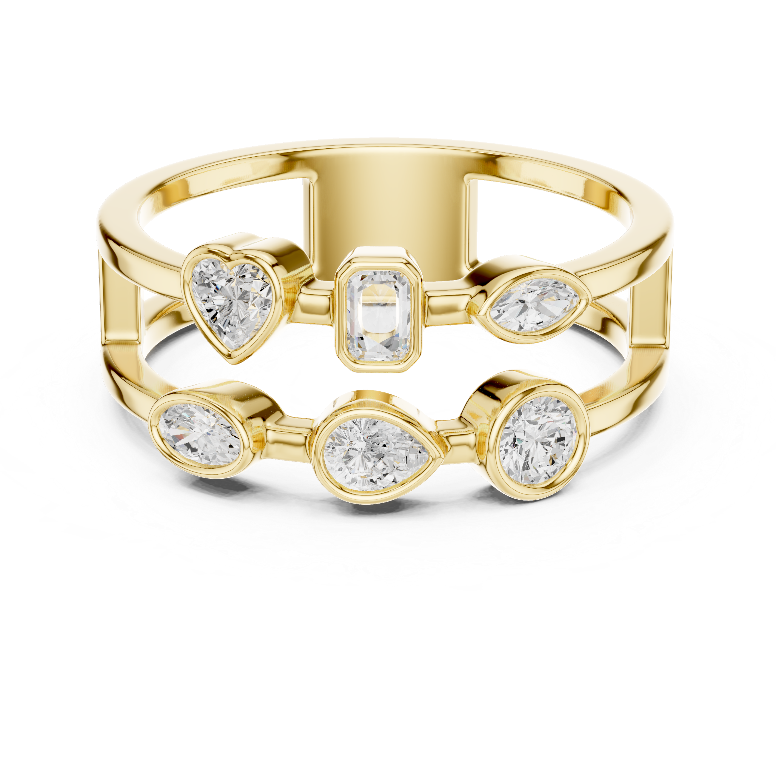 Parallel Glow Cocktail Ring
