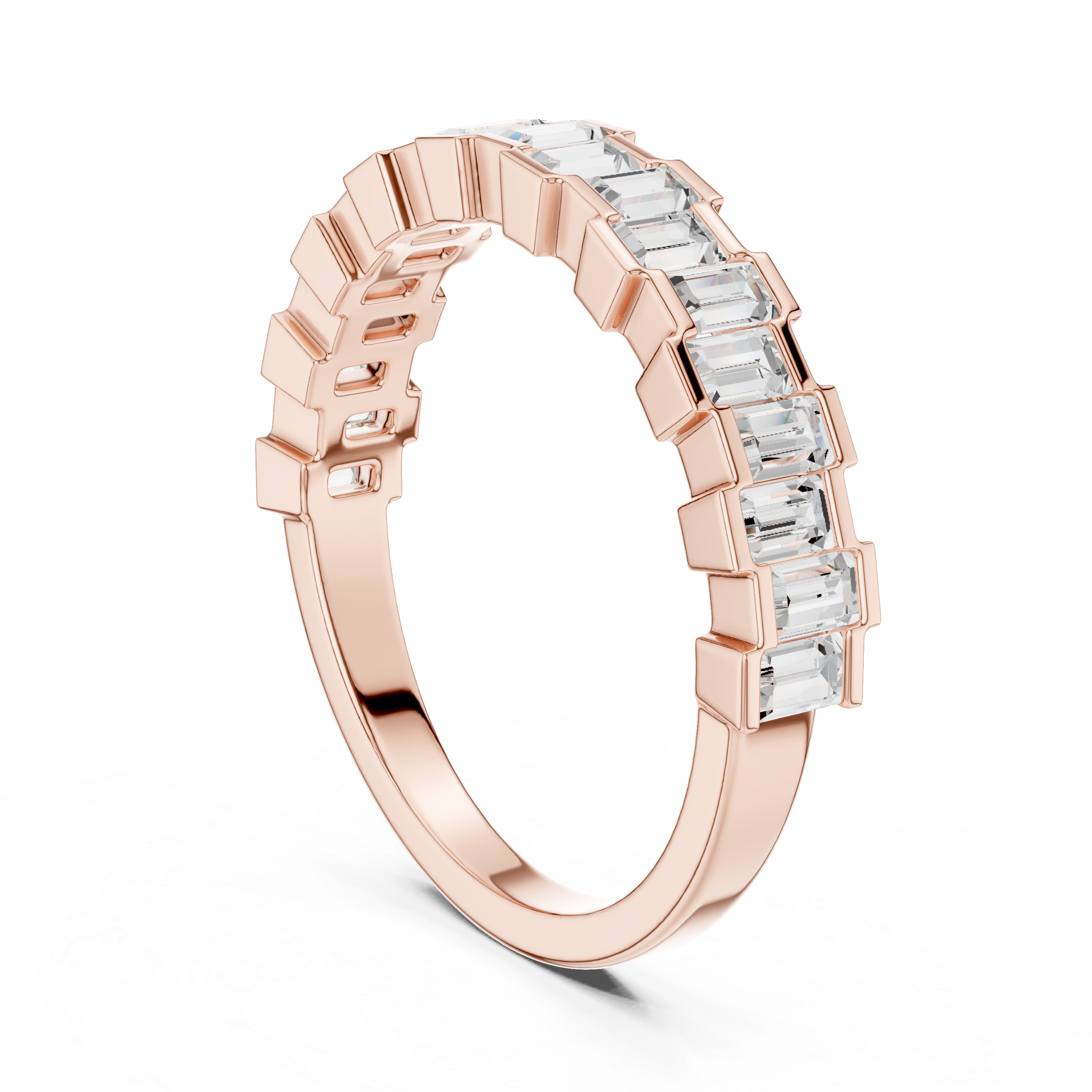 Sorelle Half Eternity Baguette Modern Ring