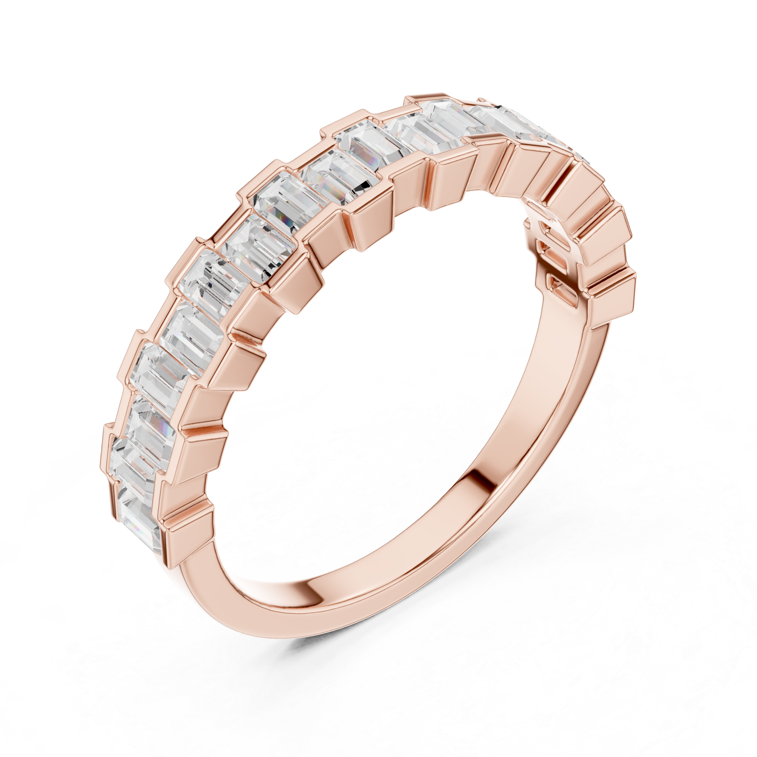 Sorelle Half Eternity Baguette Modern Ring