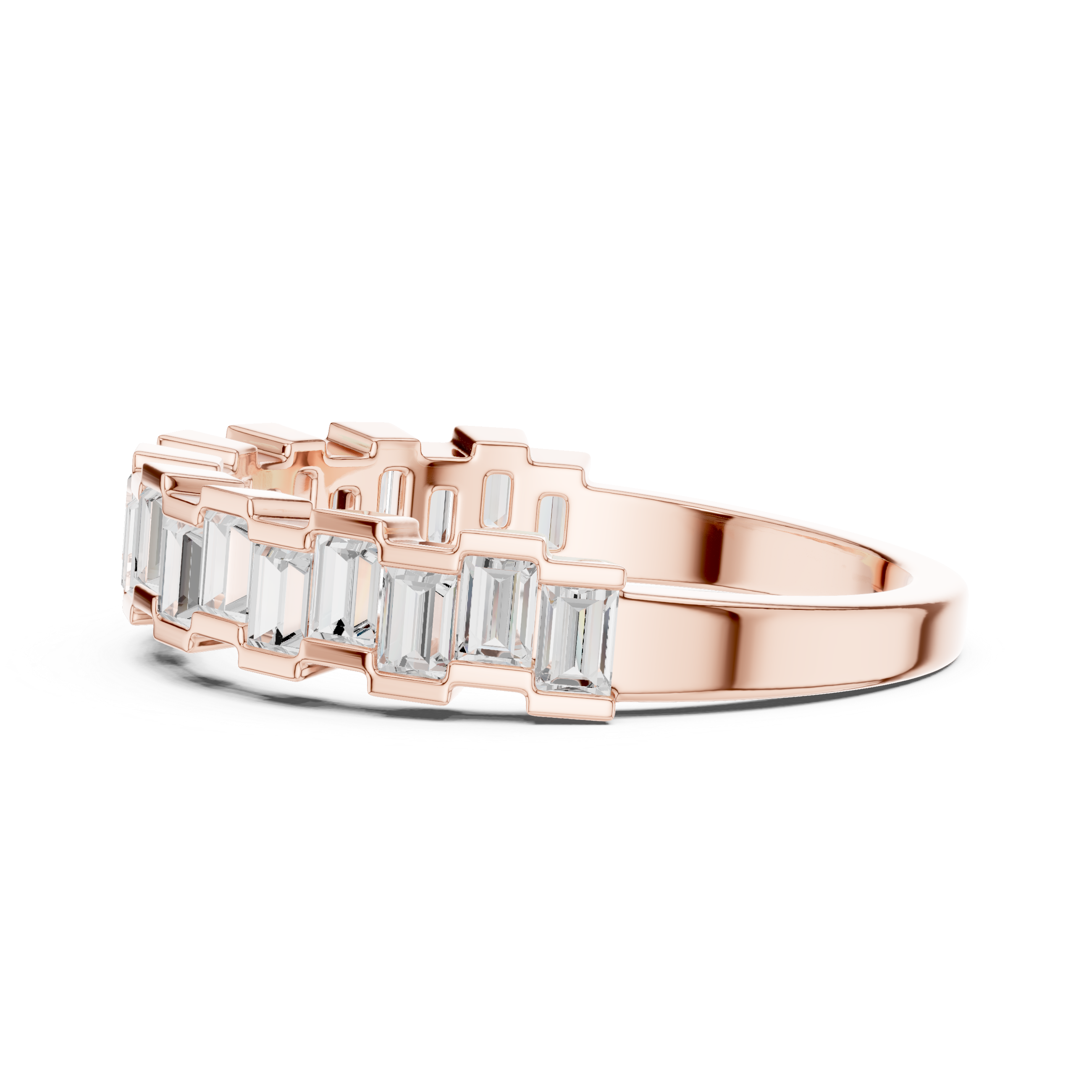 Sorelle Half Eternity Baguette Modern Ring