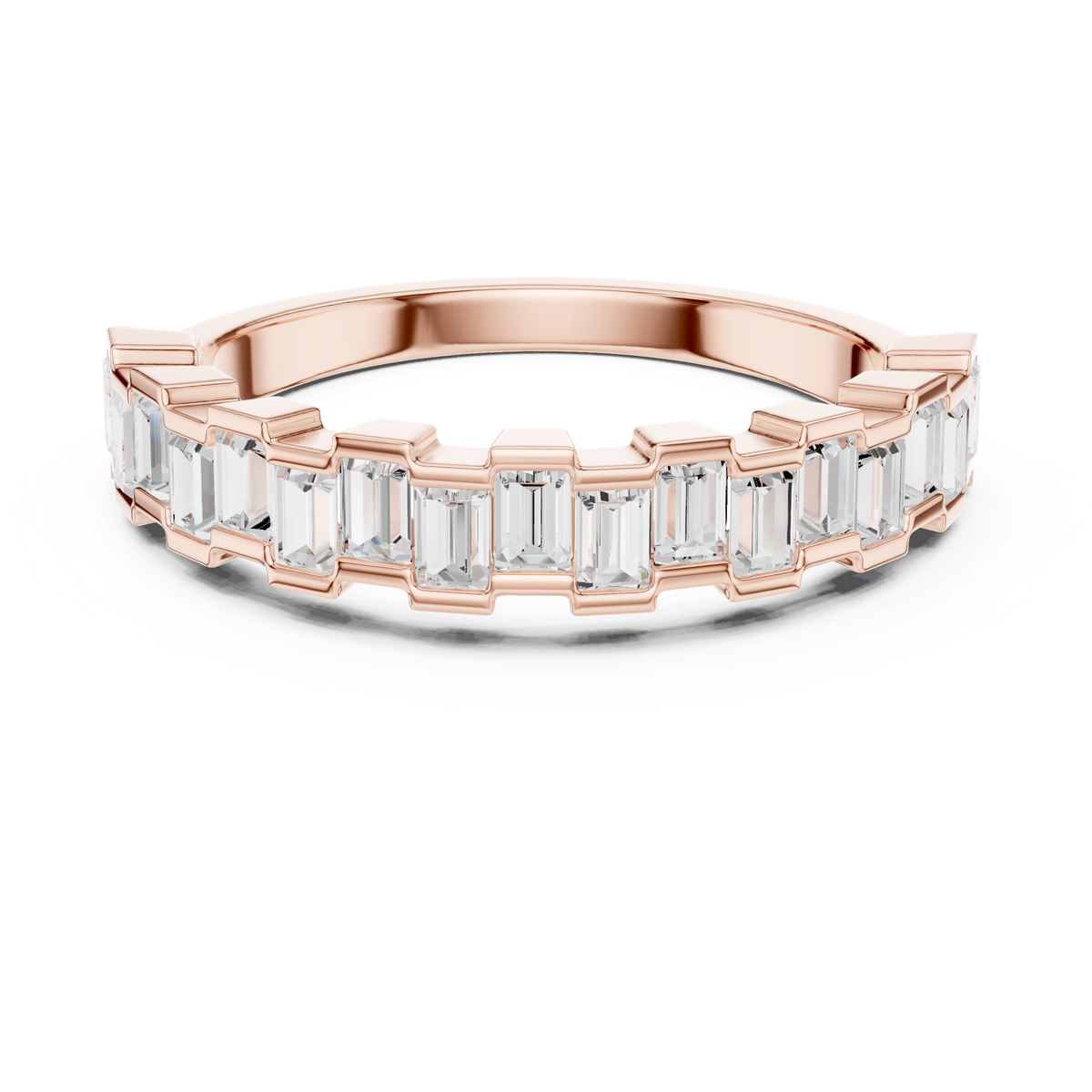 Sorelle Half Eternity Baguette Modern Ring