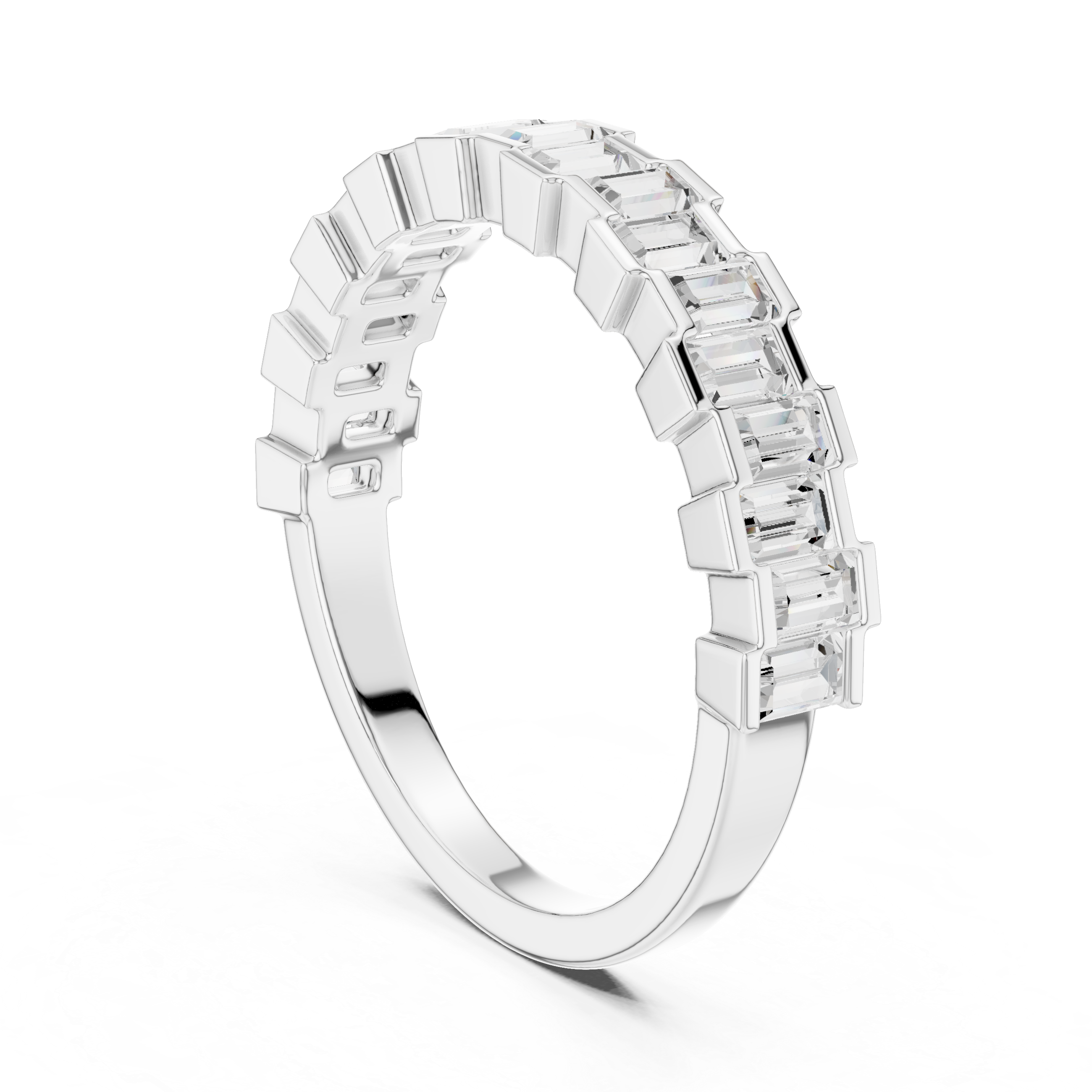 Sorelle Half Eternity Baguette Modern Ring