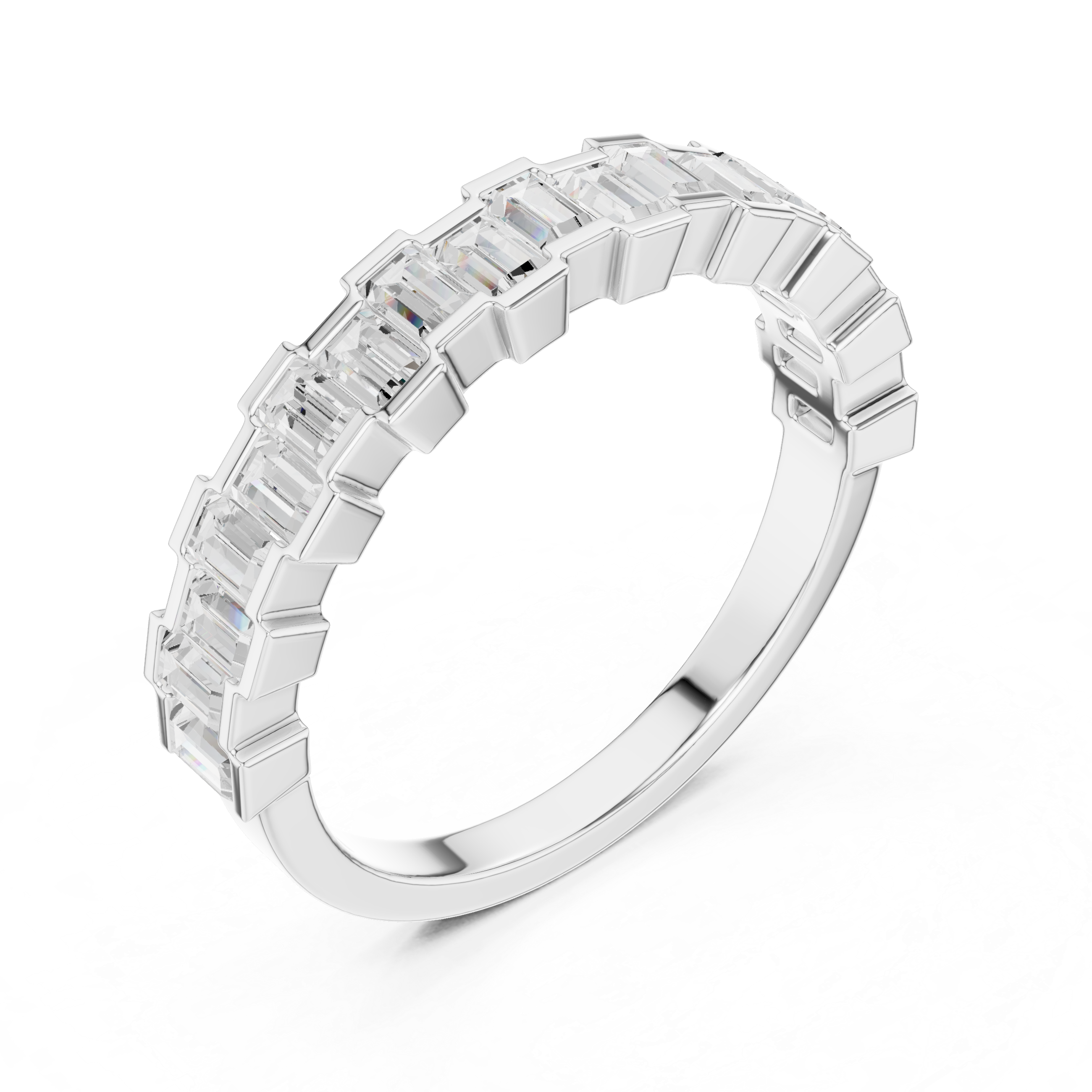 Sorelle Half Eternity Baguette Modern Ring