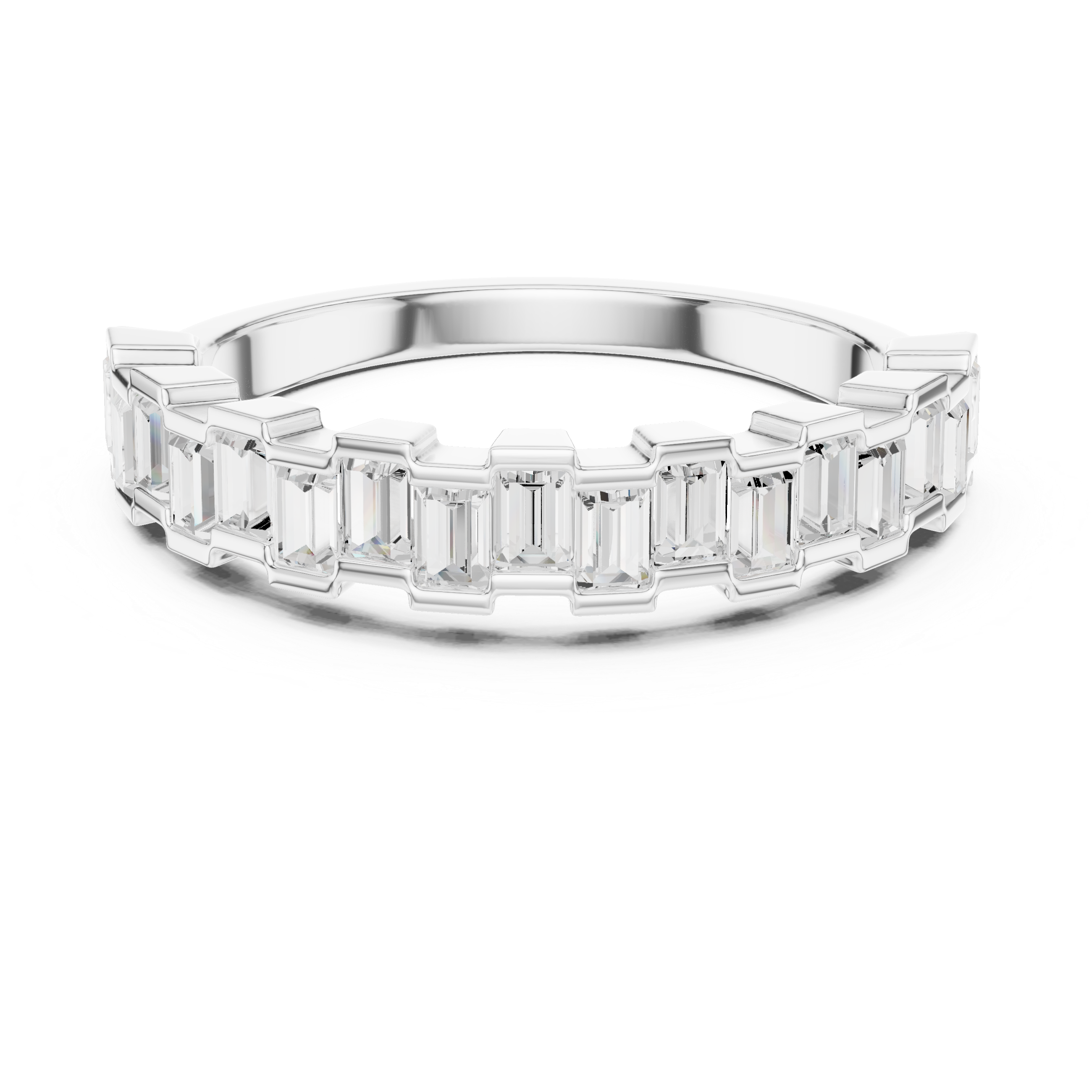 Sorelle Half Eternity Baguette Modern Ring