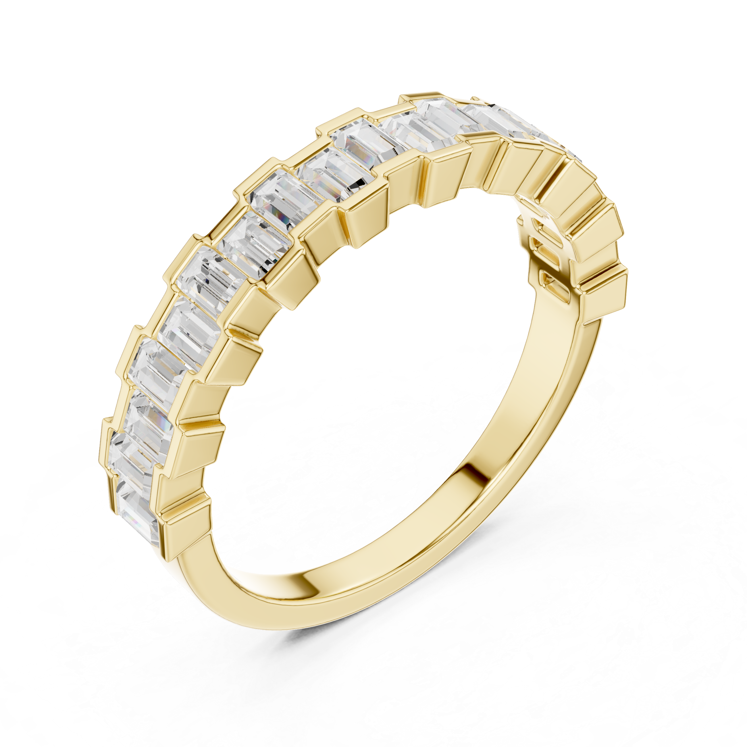 Sorelle Half Eternity Baguette Modern Ring