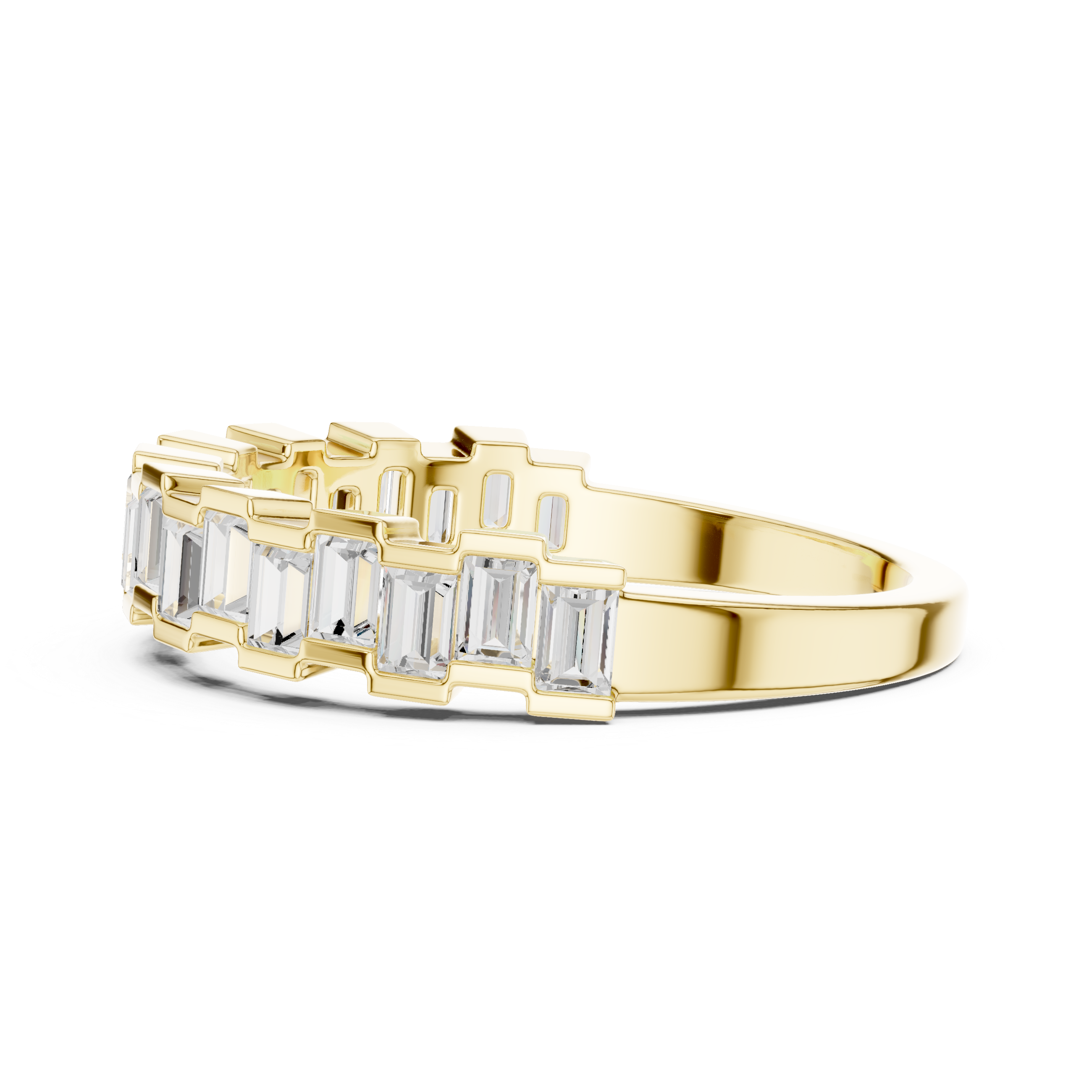 Sorelle Half Eternity Baguette Modern Ring