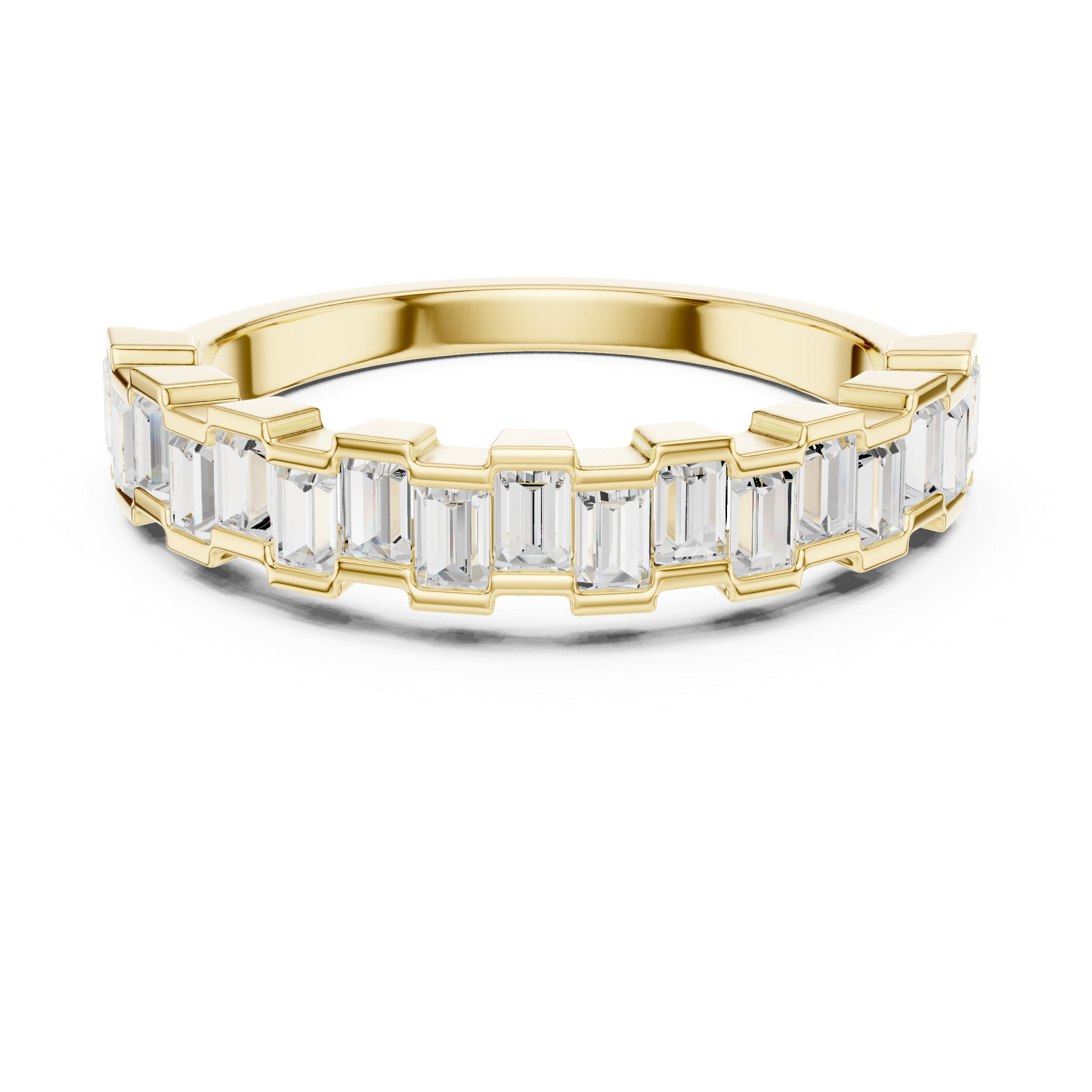 Sorelle Half Eternity Baguette Modern Ring