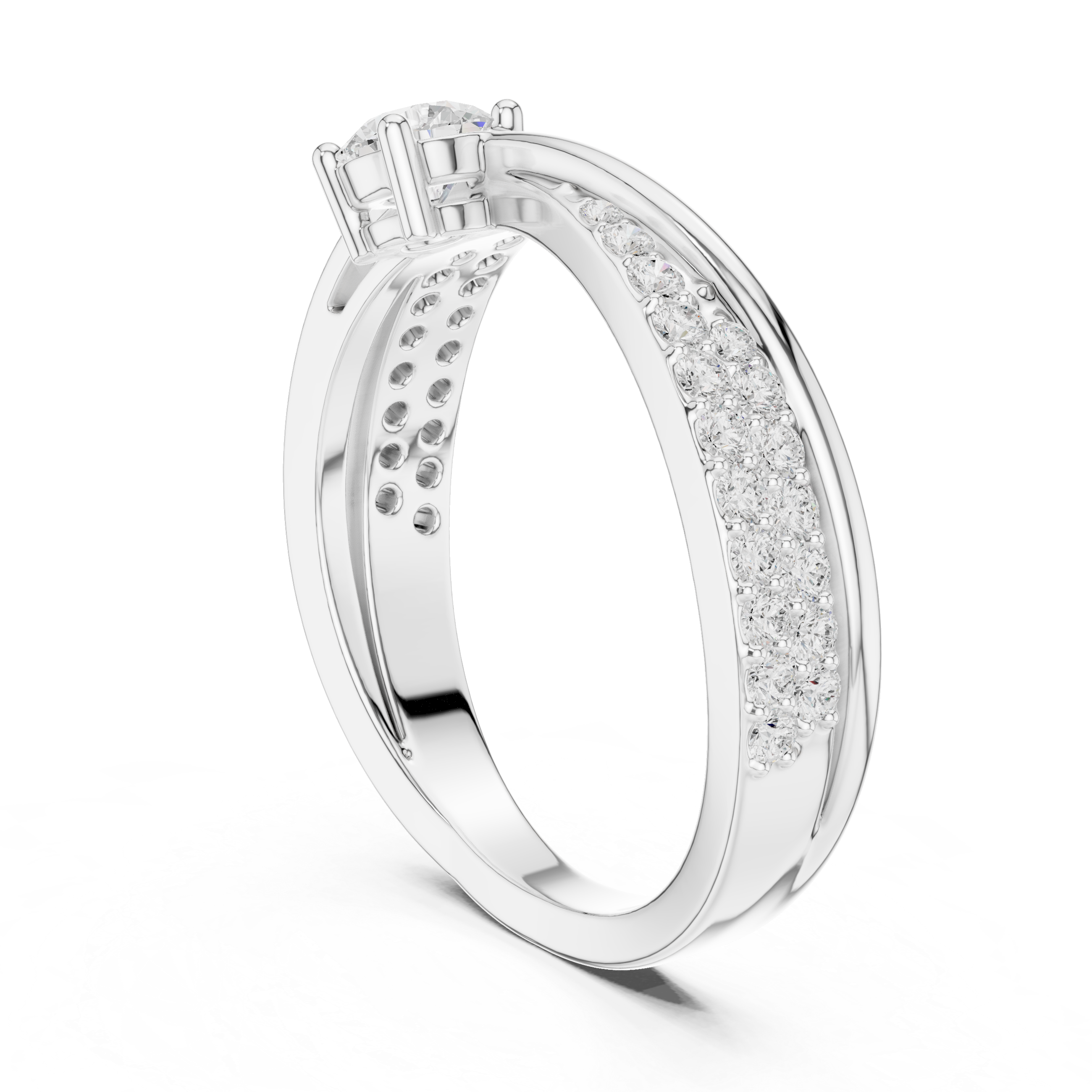 Shimmering Lab-Created Diamond Ring – Fancy Yet Casual