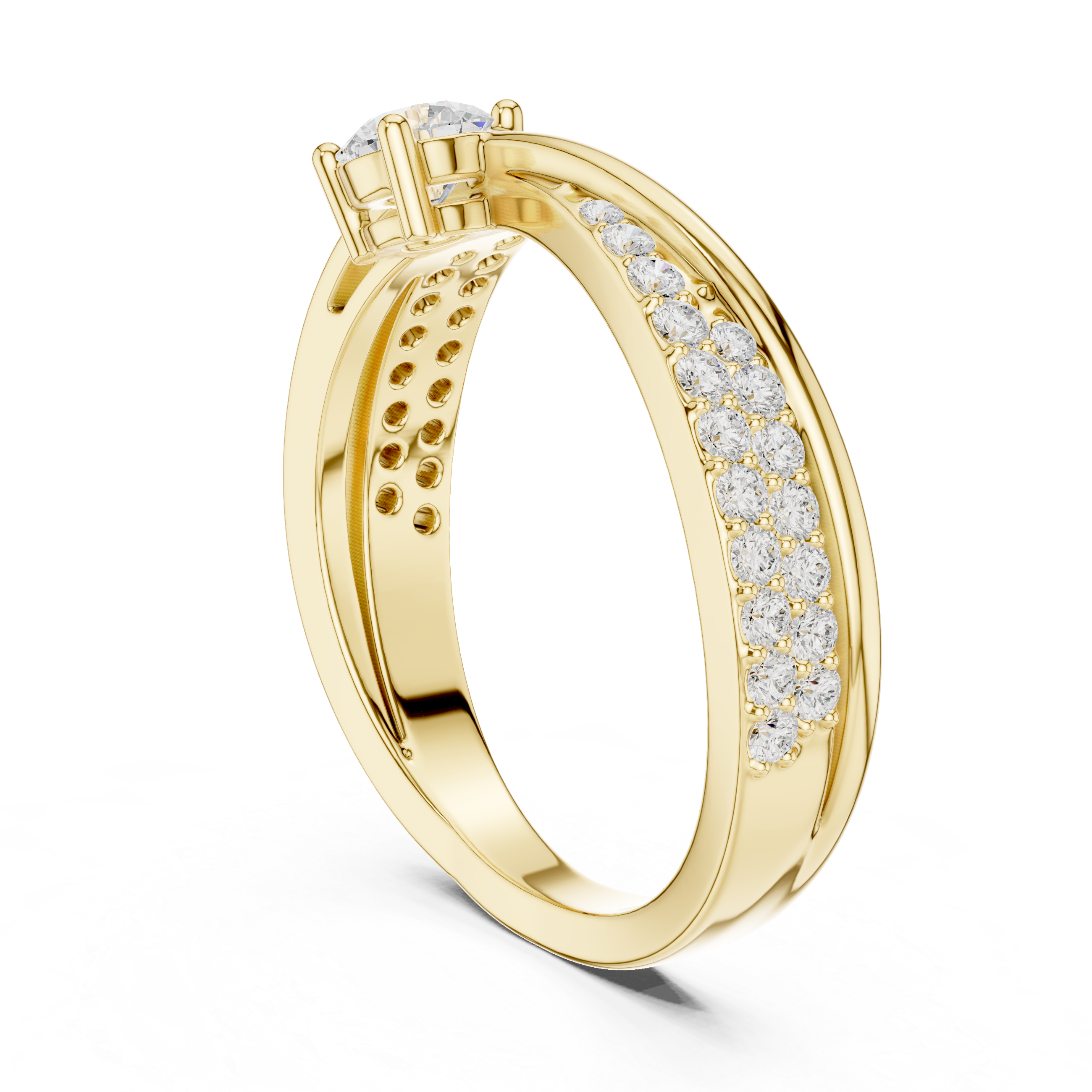 Shimmering Lab-Created Diamond Ring – Fancy Yet Casual