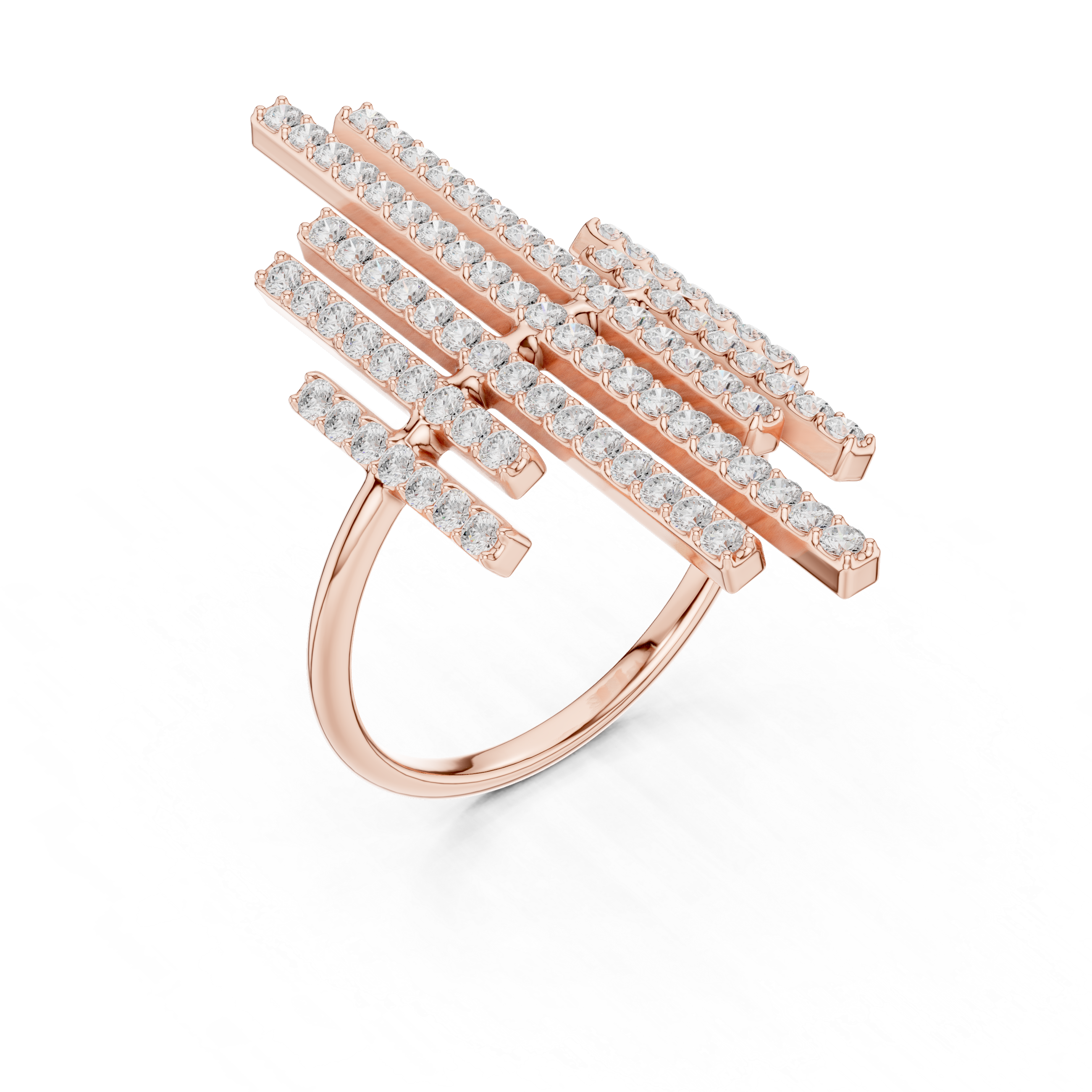 Modern Skyline Bar Ring