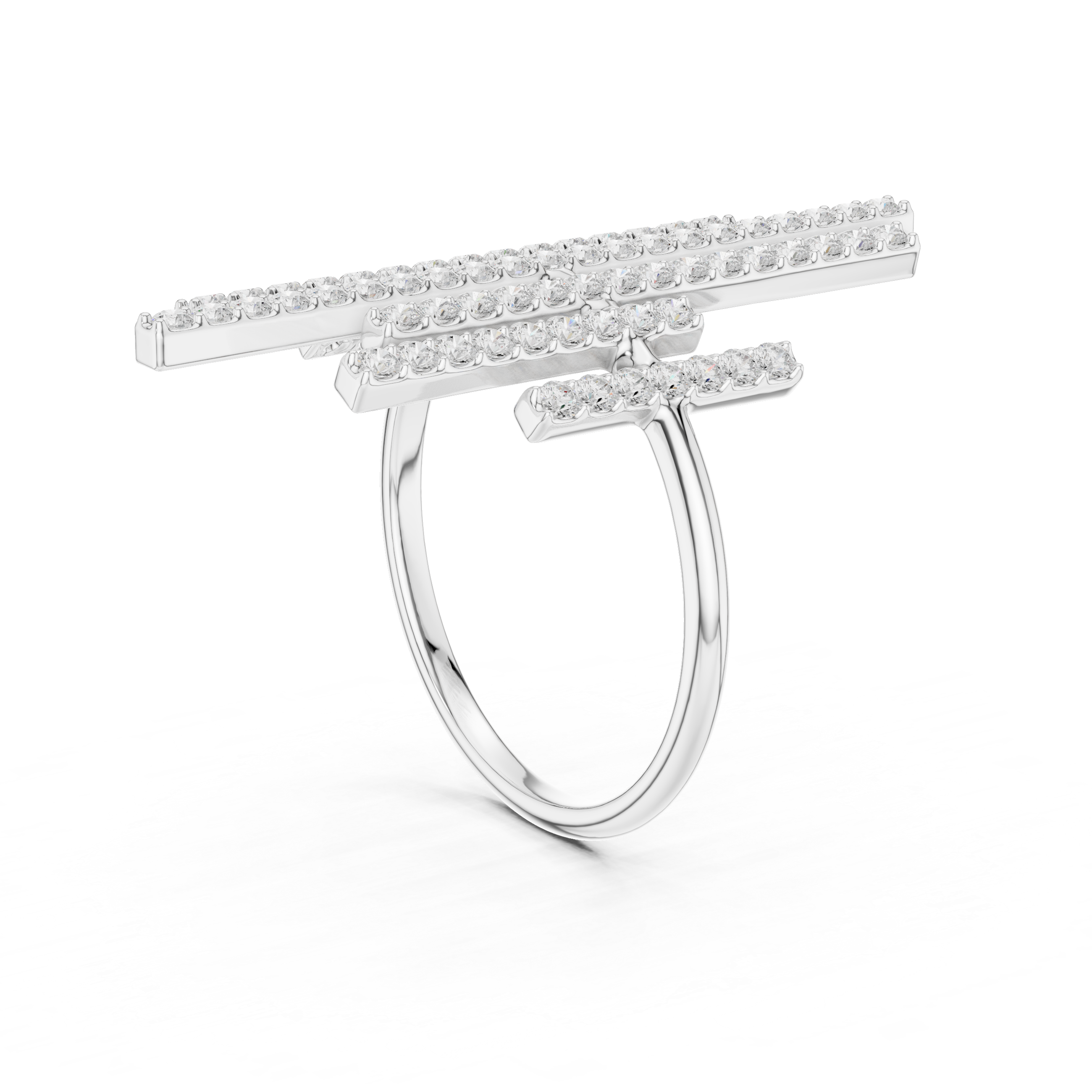 Modern Skyline Bar Ring