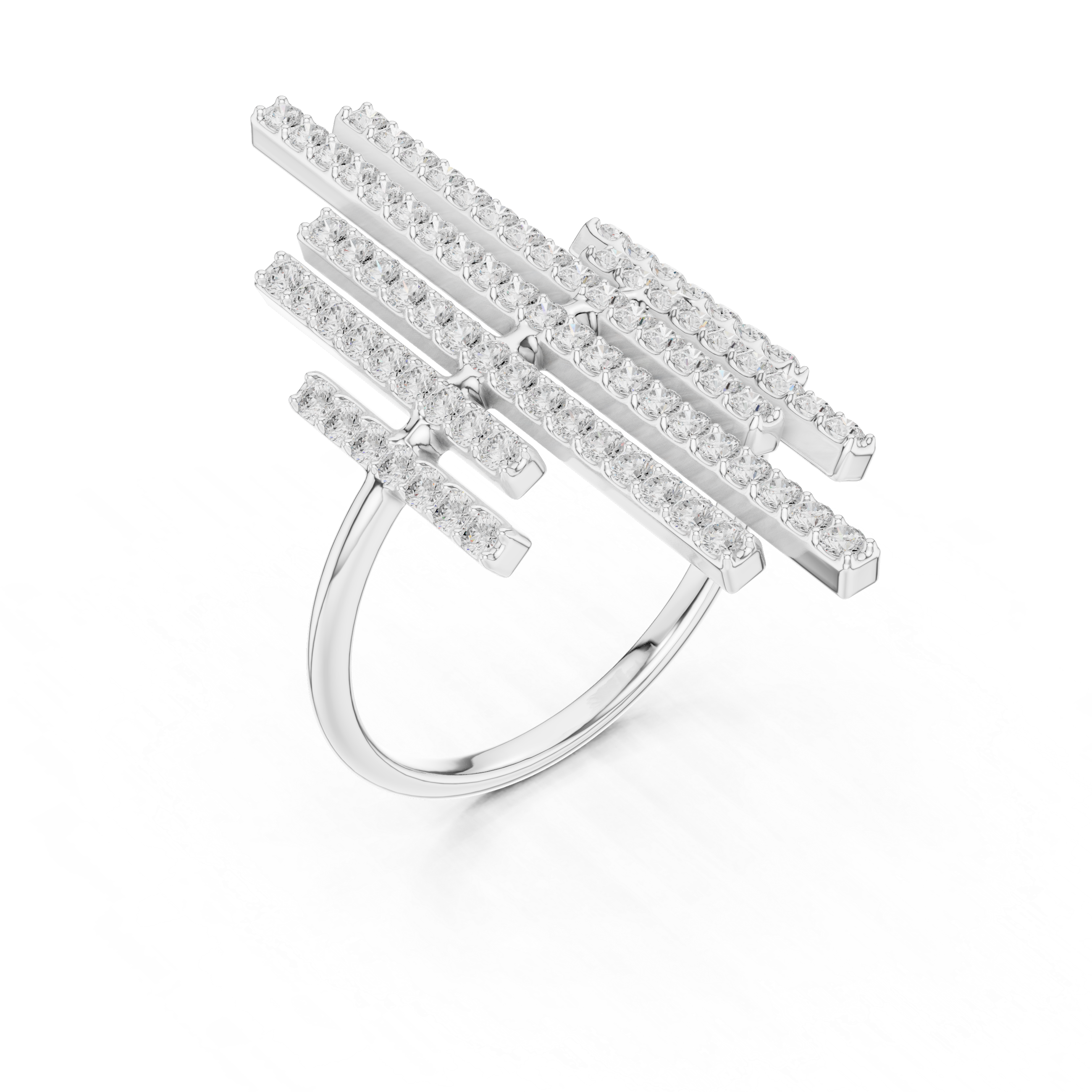 Modern Skyline Bar Ring