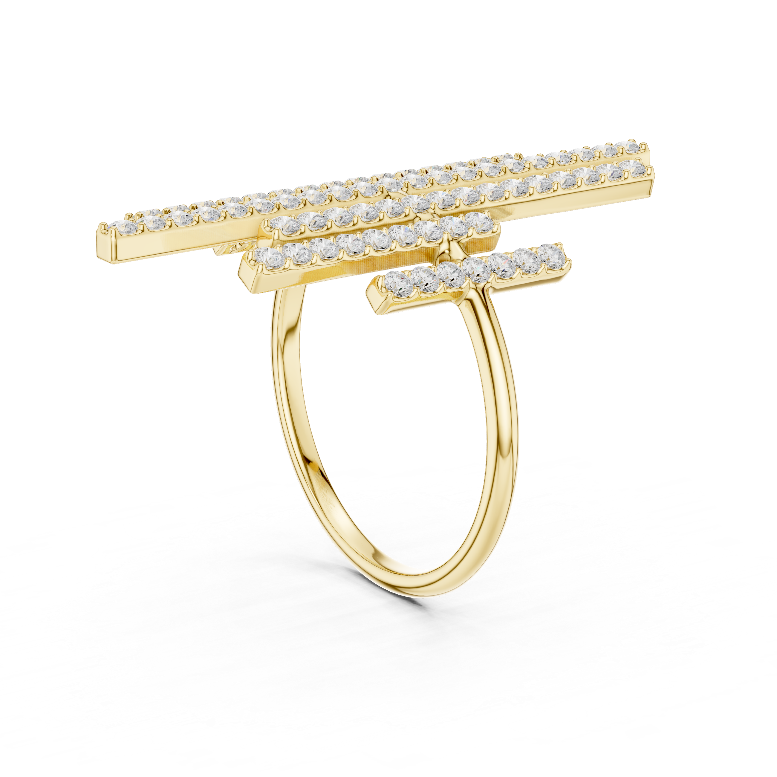 Modern Skyline Bar Ring