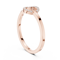 Dainty Love Knot Lab Grown Diamond Ring