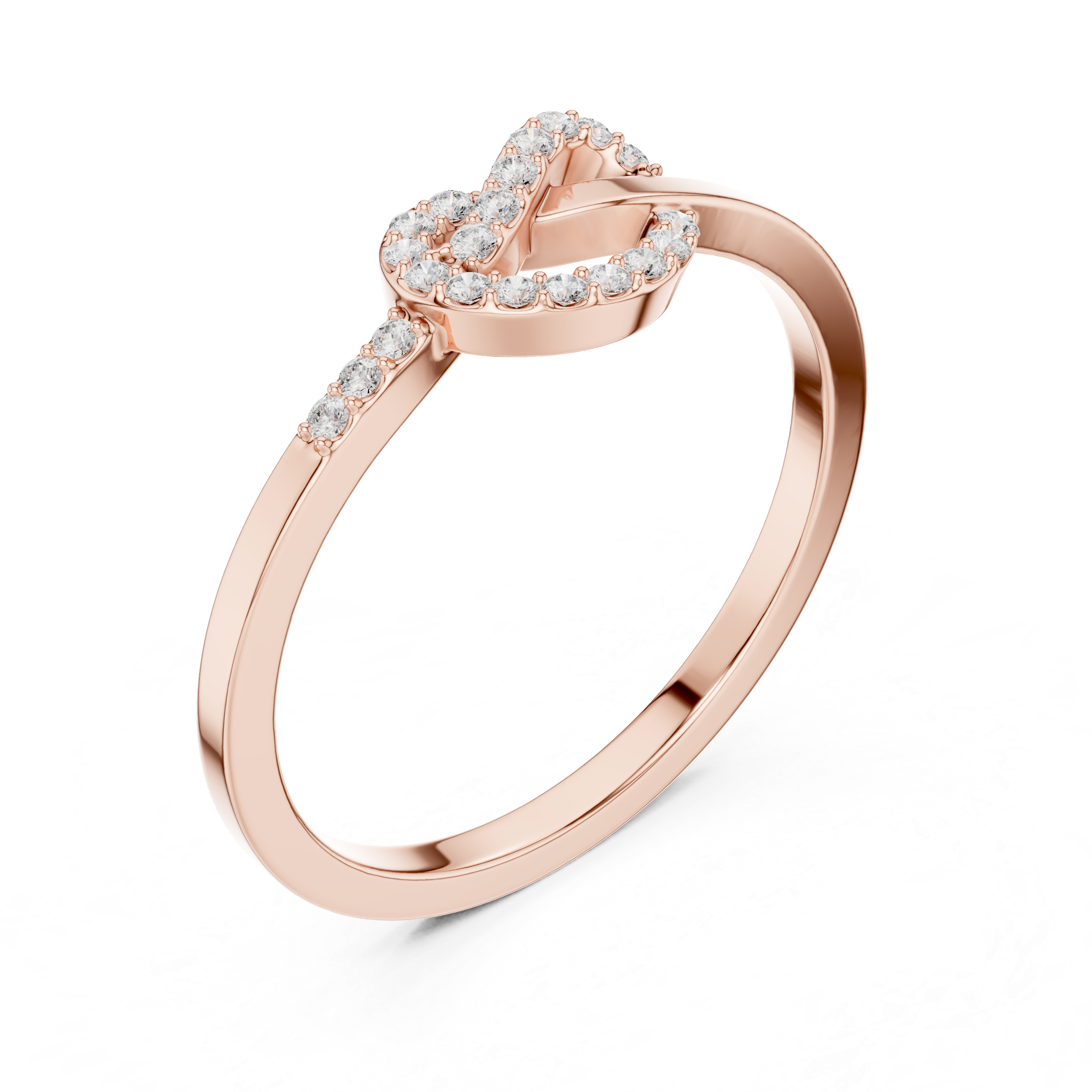Dainty Love Knot Lab Grown Diamond Ring
