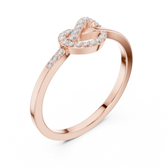 Dainty Love Knot Lab Grown Diamond Ring