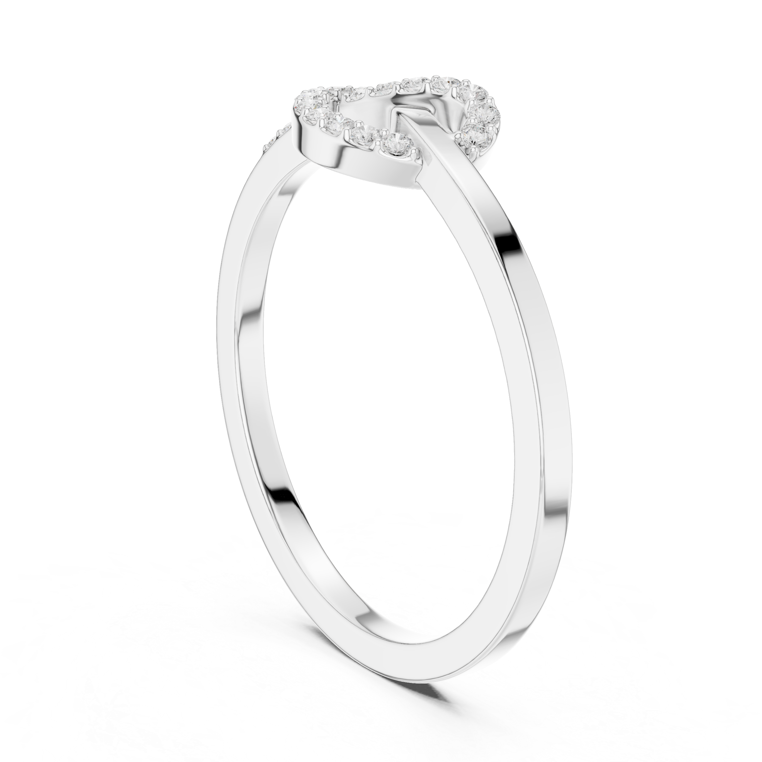 Dainty Love Knot Lab Grown Diamond Ring