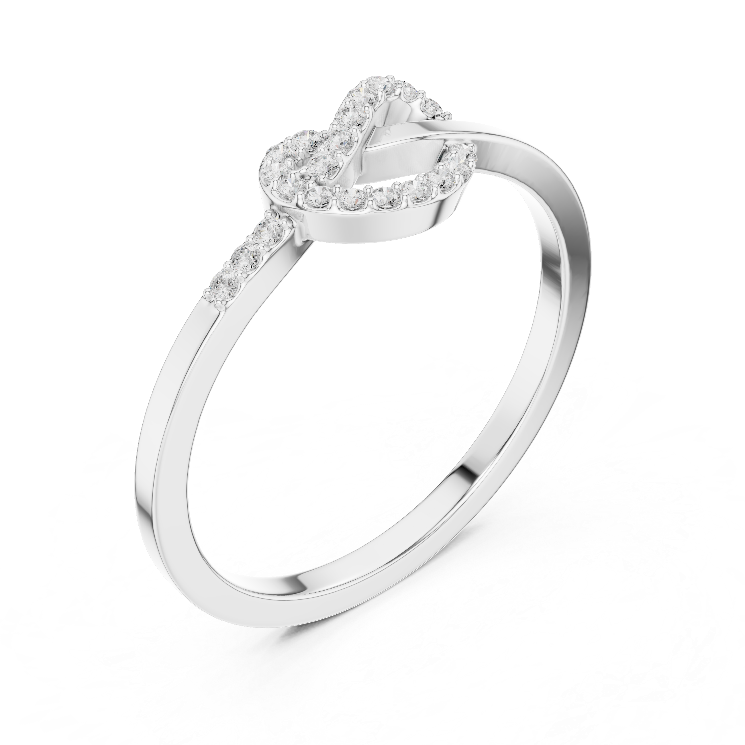 Dainty Love Knot Lab Grown Diamond Ring