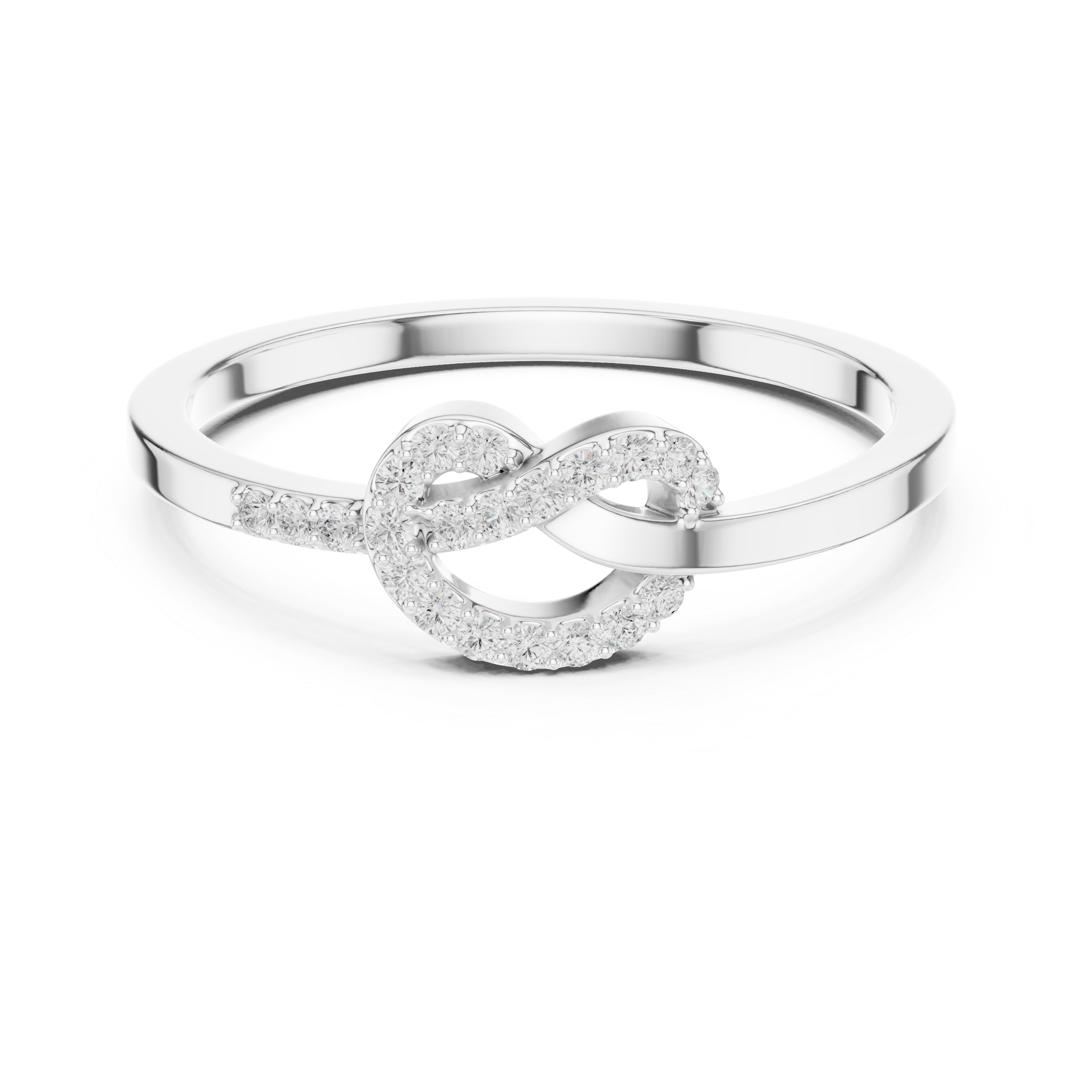Dainty Love Knot Lab Grown Diamond Ring