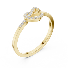 Dainty Love Knot Lab Grown Diamond Ring