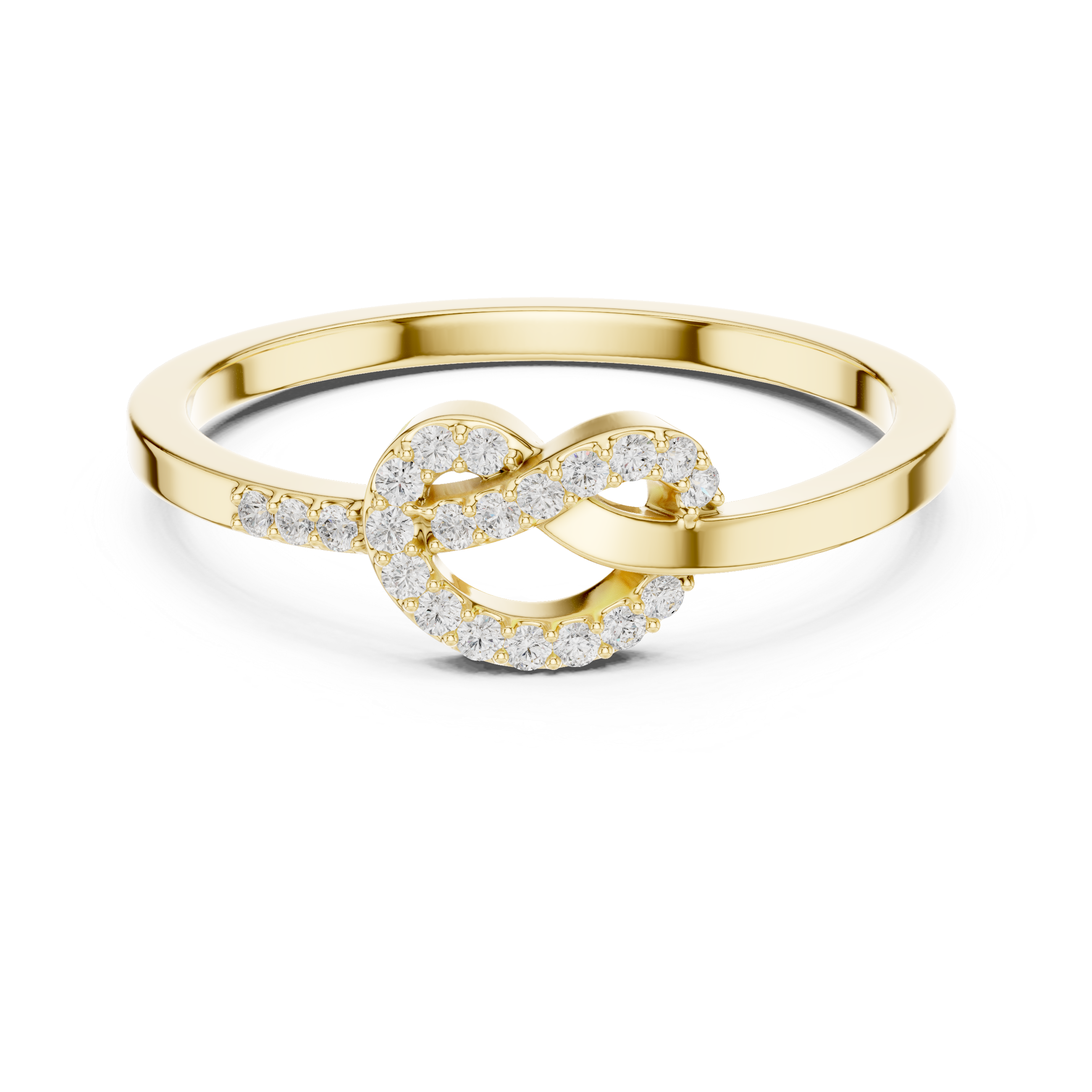 Dainty Love Knot Lab Grown Diamond Ring