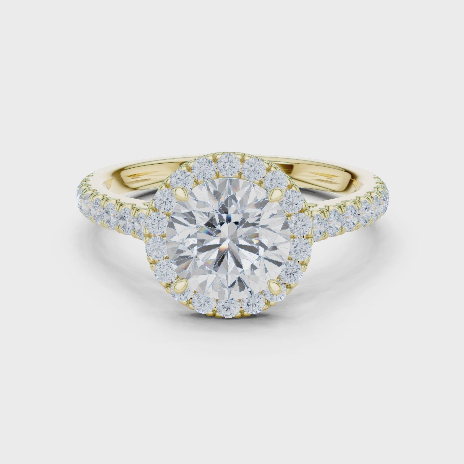 Classic Halo Pave Ring
